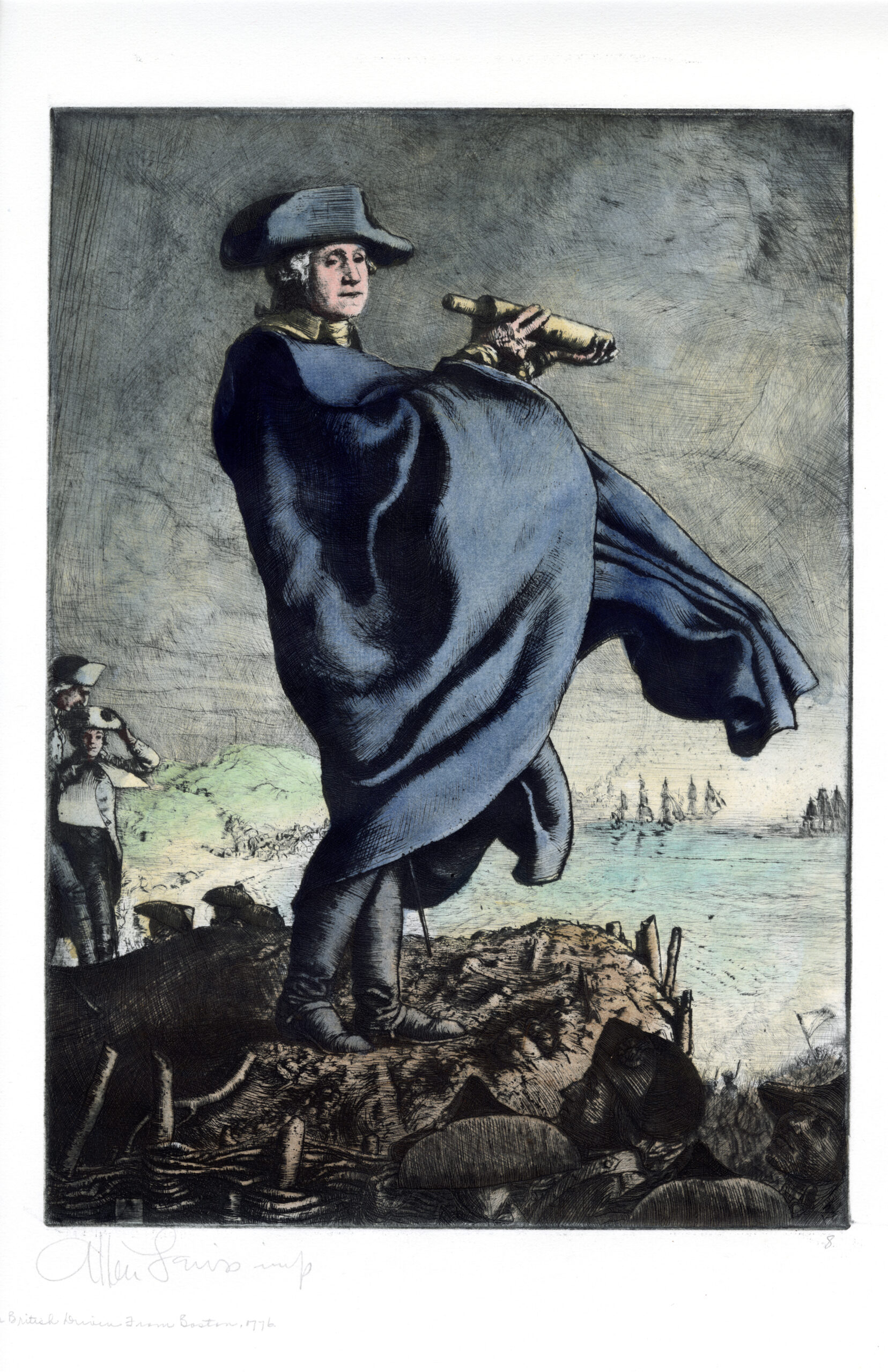 Washington Observing the British Evacuation of Boston